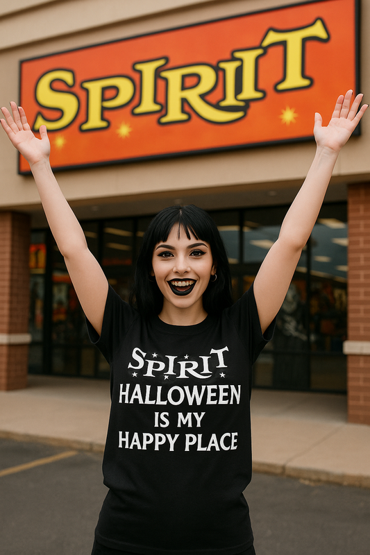 Spirit Halloween Is My Happy Place – Premium Unisex Crewneck T-Shirt